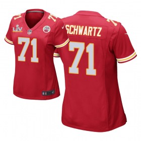 Kansas City Chiefs Tröjor Mitchell Schwartz 71 Nike Röd 2021 Super Bowl LV - Dame